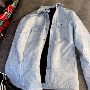 Hurley outerwear insulated gray flannel jacket